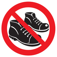 CHAUSSURES INTERDITES D.80mm INTERDICTION DIAM 80 ADHESIF