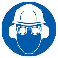 PROTECTION OBLIGATOIRE TETE/VUE/OUIE D.8 OBLIGATION DIAM 80 ADHESIF