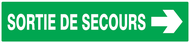 SORTIE DE SECOURS FLECHE A DROITE 330x75 SECOURS 330X75 ADHESIF