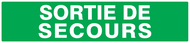 SORTIE DE SECOURS 330x75mm SECOURS 330X75 ADHESIF