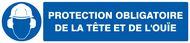 PROTECTION OBLIGATOIRE TETE ET OUIE 330x OBLIGATION 330X75 ADHESIF
