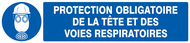 PROTECTION OBLIGAT. TETE/VOIES RESPIRATO OBLIGATION 330X75 ADHESIF
