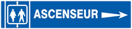 ASCENSEUR FLECHE A DROITE 330x75mm INFORMATION 330X75 ADHESIF