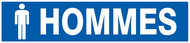 TOILETTES HOmmES 330x75mm INFORMATION 330X75 ADHESIF