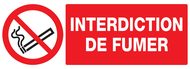INTERDICTION DE FUMER 330x120mm INTERDICTION 330X120 ADHESIF
