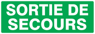 SORTIE DE SECOURS 330x120mm SECOURS 330X120 ADHESIF
