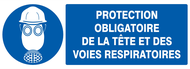 PROTECTION OBLIGAT. TETE/VOIES RESPIRATO OBLIGATION 330X120 ADHESIF