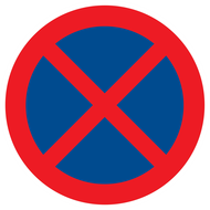 ARRET INTERDIT D.180mm INTERDICTION DIAM 180 ADHESIF