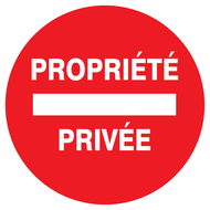 PROPRIETE PRIVEE D.180mm INTERDICTION DIAM 180 ADHESIF