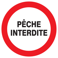 PECHE INTERDITE D.180mm INTERDICTION DIAM 180 ADHESIF