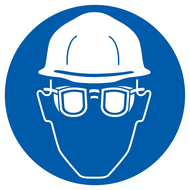 PROTECTION OBLIGATOIRE TETE ET VUE D.180 OBLIGATION DIAM 180 ADHESIF