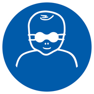 PROTECTION OPAQUE DES YEUX OBLIGAT. P/ E OBLIGATION DIAM 180 ADHESIF