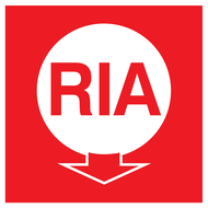 R.I.A 200x200mm INCENDIE 200X200 ADHESIF