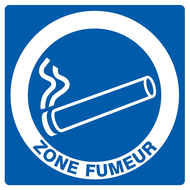 ZONE FUMEUR 200x200mm INFORMATION 200X200 ADHESIF