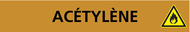 ACETYLENE 222x37mm (20 ADHESIFS POUR TUY MARQUEUR GAZ 222X37