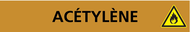 ACETYLENE 156x26mm (20 ADHESIFS POUR TUY MARQUEUR GAZ 156X26