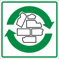 RECYCLAGE DES GRAVATS ADHESIF 200x200mm ENVIRONNEMENT 200X200 ADHESIF