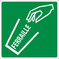 POUBELLE FERRAILLE ADHESIF 200x200mm ENVIRONNEMENT 200X200 ADHESIF