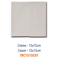 CARRELAGE FAIENCE UNIS CREME 15/15