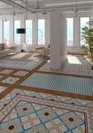 CARRELAGE 1900 MONTANER AZUL  20X20cm 1M2/BTE  25PC/BTE  G227