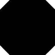 CARRELAGE MONOCOLOR OCTOG.NEGRO 31,6X31,6cm  0,95M2/BTE  10PC/BTE  G292