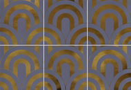 FAIENCE HANAMI TAKADA INDIGO ORO 23X33,5cm  1,001M2/BTE  13PC/BTE  G77