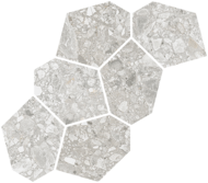 MOSAIQUECEPPO DI GRE AYMARAS GRIS 24,2X39,5cm  0,744M2/BTE  12PC/BTE  G77