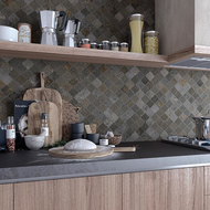 MOSAIQUE YURI NUKAK NT BASALTO  30X30cm 1,08M2/BTE  12PC/BTE  G917