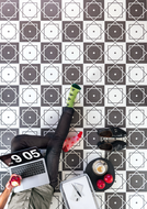 CARRELAGE ALAMEDA ELISEOS-R GRAFITO 20X20cm  1M2/BTE  25PC/BTE  G271