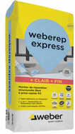 WEBEREP EXPRESS GRIS SAC DE 25KG Mortier de réparation fibré rapide