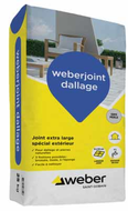 WEBERJOINT DALLAGE GRIS PERLE E07 25KG Joint extra large spécial extérieur
