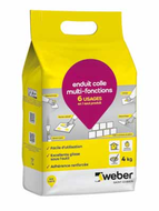 WEBER ENDUIT COLLE BLANC SAC DE 4KG MULTI FONCTIONS