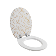 ABATTANT TRENDY LINE DIPLOMAT SOFT CLOSE GEOMETRIC GOLD