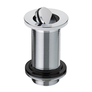 BONDE LAVABO LAITON CLAPET ROTATIF SANS TROP PLEIN 100MM