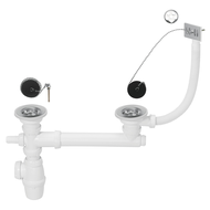 ENSEMBLE VIDAGE EVIER D60 2 BACS BONDE A BOUCHON