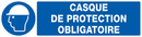 CASQUE DE PROTECTION OBLIGATOIRE 200x52m OBLIGATION 200X52