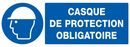 CASQUE DE PROTECTION OBLIGATOIRE 330x120 OBLIGATION 330X120